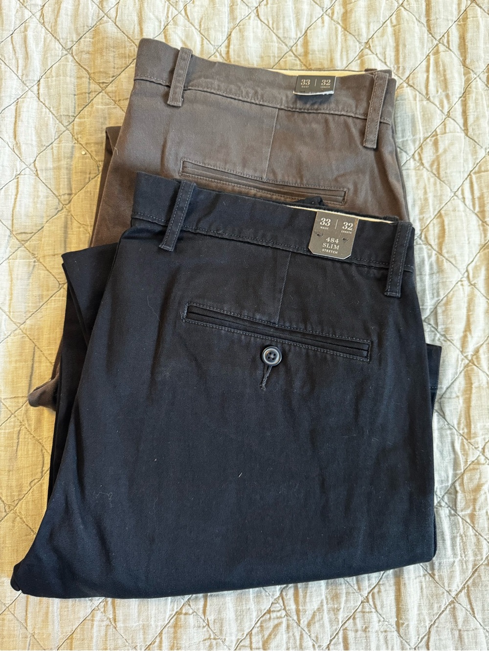 J. Crew Slim-Fit Chinos in Navy and Gray